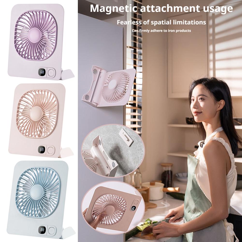 Usb Desk Fan - Magnetyczny mini wentylator biurkowy ładowany przez