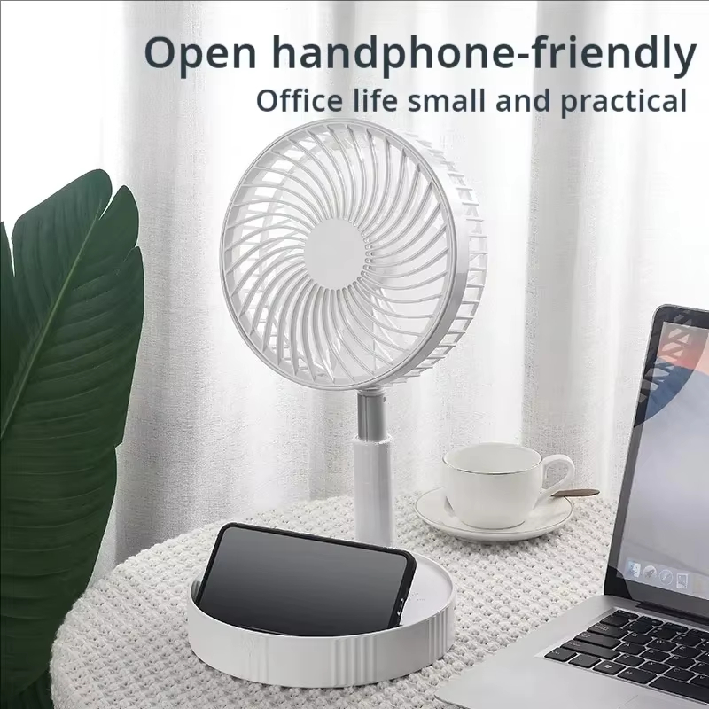 Usb Desk Fan - Wysuwany Przenośny Mini Składany Wentylator Biurkowy