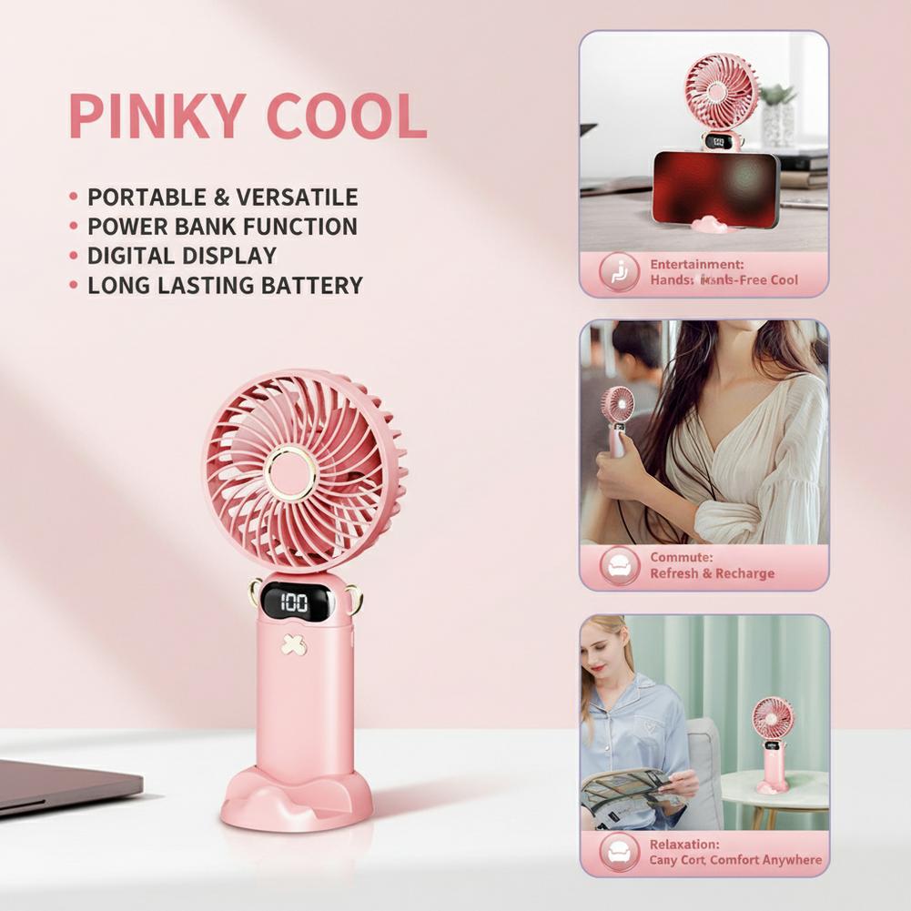 Usb Desk Fan - Przenośny Mini Wentylator z 6 Prędkościami,