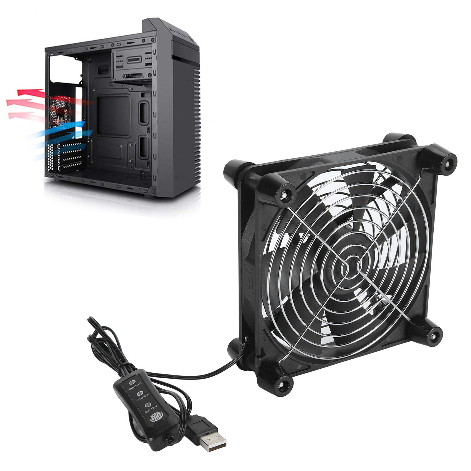 Wentylator do obudowy komputer – Usb Desk Fan recenzja i cena